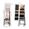 Fredees 47.2" LED Jewelry Cabinet Armoire, Standing Full-Length Mirror with Jewelry Storage & Organizer, Lockable - 2 of 4