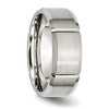 Black Bow Jewelry Men's 8mm Stainless Steel Grooved & Beveled Edge Standard Fit Band - image 4 of 4