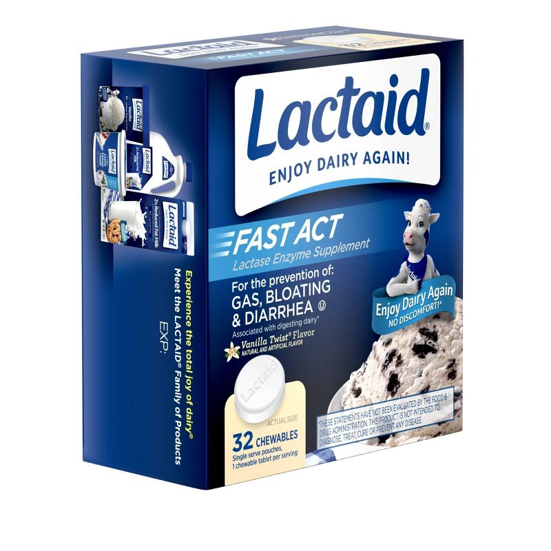 Lactaid Fast Act Lactose Relief Chewables - Vanilla - 32pk, 5 of 9