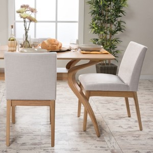 NicBex Mid-Century Small Upholstered Dining Chairs Set of 2 with Backrest,Modern Wooden Kitchen Chairs,Living Room Chairs - 1 of 4