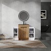 SEVOBAL Bathroom Vanities 48 Inch Freestanding With Ceramic Sink Soft Closing Door for Bathroom, Brown, 47.6"*18.31"*34.25" - 2 of 4