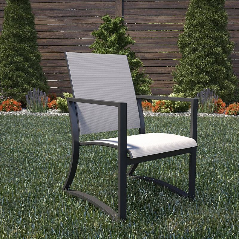6pk Steel Patio Dining Chairs with Light Gray Sling - Room &#38; Joy, 5 of 13