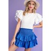 Women's Smocked Ruffle Mini Skort - ee:some - 3 of 3