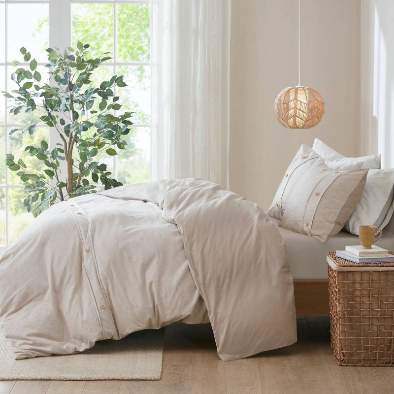 Reese Organic Cotton Oversized Duvet Set - Clean Spaces, 4 of 14