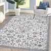 Floral Print Area Rug Machine Vintage Throw Carpet Non-Slip Distressed Accent Rug Soft Low Pile Floor Mats - 2 of 4
