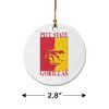 Pittsburgh State University Primary Logo Porcelain Holiday Christmas Tree Ornament  2.8" (7.1 cm) - 3 of 4