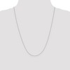 Black Bow Jewelry 0.5mm 14K White Gold Solid Box Chain Necklace - 2 of 4