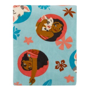NoJo Disney Moana Free as the Ocean Aqua, Orange, and White, Pua Pig, and Hei Hei Chicken Super Soft Toddler Blanket - 1 of 4