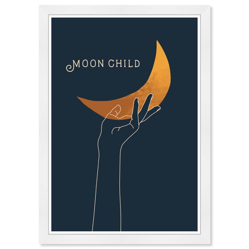 13&#34; x 19&#34; Moon Child Astronomy and Space Framed Wall Art Gold - Wynwood Studio, 3 of 6