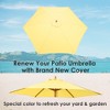 Yescom 9ft Outdoor Umbrella  Replacement Canopy with 6 Ribs Market Table Top Sunshade Cover Garden Beach Balcony Creamy Yellow - 4 of 4