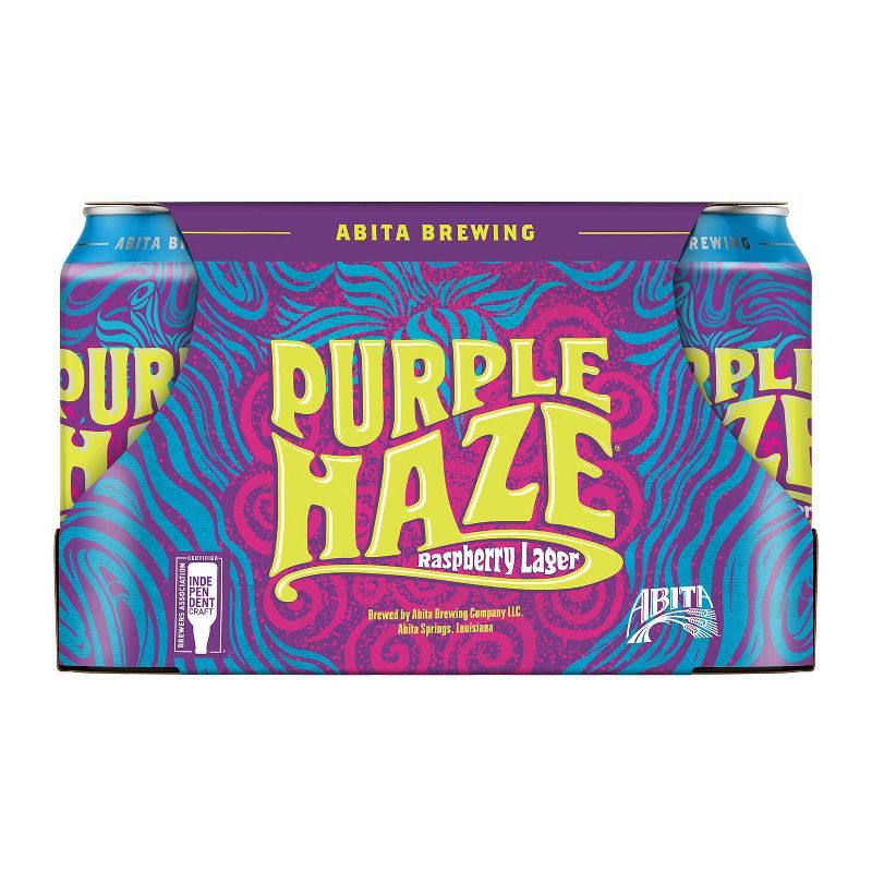 Abita Purple Haze Raspberry Lager Beer - 6pk/12 fl oz Cans, 6 of 13