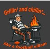 Grillin' and Chillin' Like A Football Villain Youth Crew Neck Short Sleeve Tee - 2 of 2