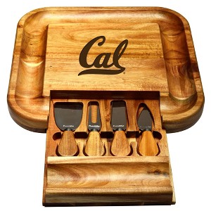 NCAA California Berkeley University Golden Bears Large Acacia Charcuterie Board with Cheese Knives - 1 of 4