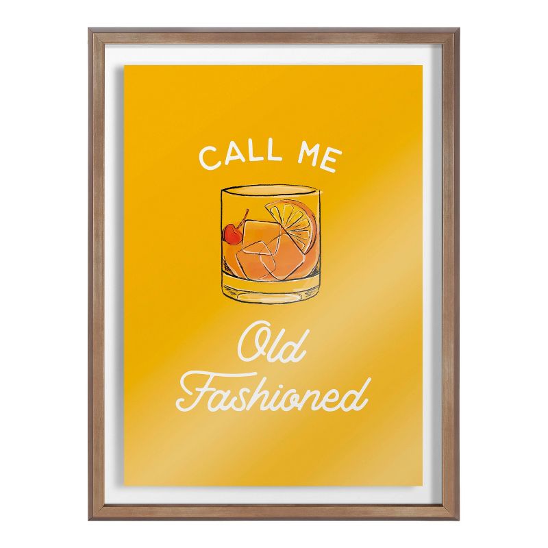 18&#34; x 24&#34; Blake Call Me Old Fashioned Yellow Framed Printed Glass by the Creative Bunch Studio Gold - Kate &#38; Laurel All Things Decor, 3 of 8
