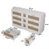 LunaLulinlk 51.2 "Rattan Locker With Drawers, 9 Drawers, Metal Handles For Kitchen, Living Room, Bedroom(White) - 4 of 4