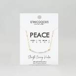 ETHIC GOODS Women's Dainty Stone Morse Code Necklace [PEACE]