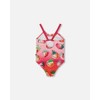 Deux par Deux Girl Printed One-Piece Swimsuit Pink Gradient Strawberry - 4 of 4