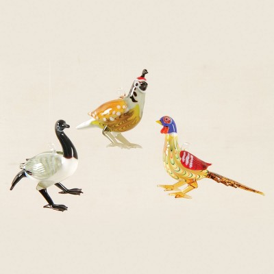 Gallerie II Art Glass Fowl Ornament A/3