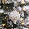 Whisen D3.9X4.3"H Christmas Ball Ornaments, Glass Decorative Hanging Ball Christmas Tree Ornaments, Set of 6 - 2 of 4