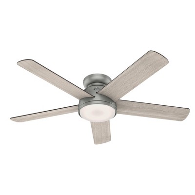 54" Romulus Low Profile Ceiling Fan with Remote Silver (Includes LED Light Bulb) - Hunter Fan