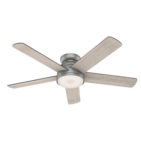 54 Romulus Low Profile Ceiling Fan, Hunter White Ceiling Fan With Light And Remote Control
