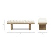 Christopher Knight Home Spenser Modern 52" Wood and Fabric Upholstered Accent Bench - 3 of 4