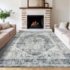 Washable Living Room Area Rug Large Vintage Printed Accent Carpet Non Shedding Oriental Distressed Floor Cover Foldable Indoor Mat - 2 of 4