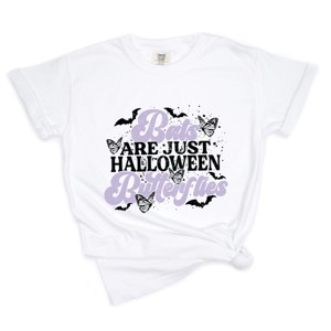 Bats Are Just Halloween Butterflies - Womens Garment Dyed Tee - 1 of 4