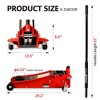 Floor Jack, Low Floor Jack, Steel Racing Floor Jack with Dual Pistons Quick Lift Pump Fits Most Cars, Trucks and SUVs - 3 of 4