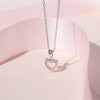 Girls' Open CZ Heart Sterling Silver Necklace - In Season Jewelry - 4 of 4