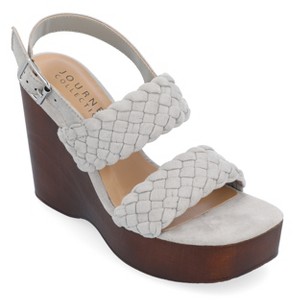Journee Collection Womens Ayvee Buckle Platform Wedge Sandals - 1 of 4