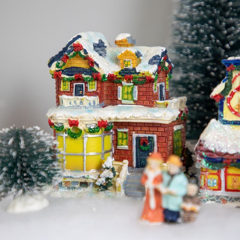 Northlight 4" Two Story Snowy House Christmas Village Decoration, 2 of 6