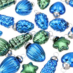 Unique Bargains Glass Decorative Hanging Tree Ornament Balls 1"-1.5" 75 Pcs - 1 of 4