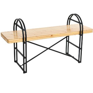 Eitri Wood and Metal Bench - 1 of 4