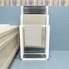Metal Free Standing Towel Rack 3 Tiers Towel Holder Organizer Towel Stand for Bathroom, Floor Towel Rack Outdoor Standing Towel Drying Rack - 2 of 4