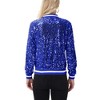 Anna-Kaci Women's Sequin Bomber Jacket with Ribbed Trim and Front Zipper Closure - 4 of 4