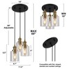 LNC Arlimutike 3-Light 11.4" Modern Cluster Cylinder Mini Chandelier,Gold with Clear Cyliner Glass - 3 of 4