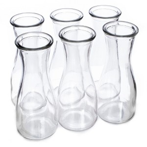 Slickblue Glass Carafe Set, Narrow Neck Pitchers, Dishwasher Safe Drinkware, For Parties, Clear, Size Options - 1 of 3