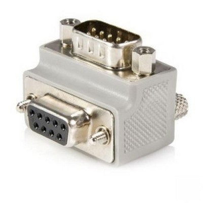StarTech.com Right Angle DB9 to DB9 Serial Cable Adapter Type 1 - M/F - 1 x DB-9 Male - 1 x DB-9 Female