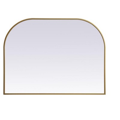 Elegant Lighting Metal Frame Arch Mirror 40x30 Inch in Brass