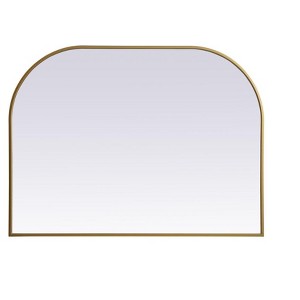 Elegant Lighting Metal Frame Arch Mirror 40x30 Inch in Brass - 1 of 4