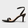 Women's Morrigan Single Band Ankle Strap Heels - A New Day™ Black - 2 of 4