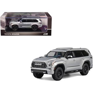 2024 Toyota Sequoia Silver Metallic 1/64 Diecast Model Car by CM Model - 1 of 4