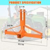 3 Point 2" Trailer Hitch Receiver Heavy-Duty for Category 1 Tractors Compatible with Kubota, BX, LM25H, WLM Tractor, NorTrac, Yanmar, Kioti, Cat - 2 of 4