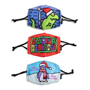 Ed Heck Holiday 3-Piece Children's Face Mask Set - 1 of 4