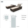 Moda Furnishings Outdoor Wicker Aluminum Reclining Chaise Lounge with Cushion - 4 of 4