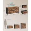 5-Drawer Storage Dresser - Steel Frame Organizer with Non-Woven Fabric Drawers, Multi-Use TV Stand, Rustic Brown and Ink Black - 4 of 4