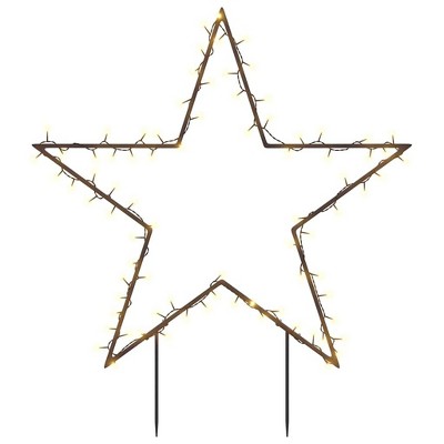vidaXL Christmas Light Decoration with Spikes Star 80 LEDs 23.6"