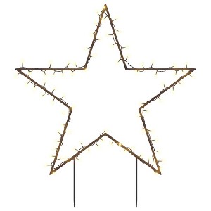 vidaXL Christmas Light Decoration with Spikes Star 80 LEDs 23.6" - 1 of 4