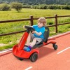 Costway 6V Kids Ride On Drift Car Electric Drifting Go Kart for Kids with 360° Spin Dark/Pink/Red/White - 2 of 4